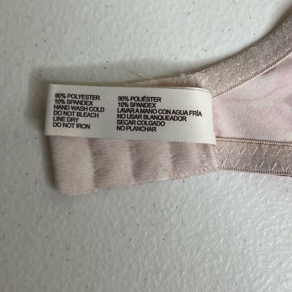 Laura Ashley Pink Floral Bra Adjustable Strap Smooth Cup Underwire Women 34C - Picture 11 of 14